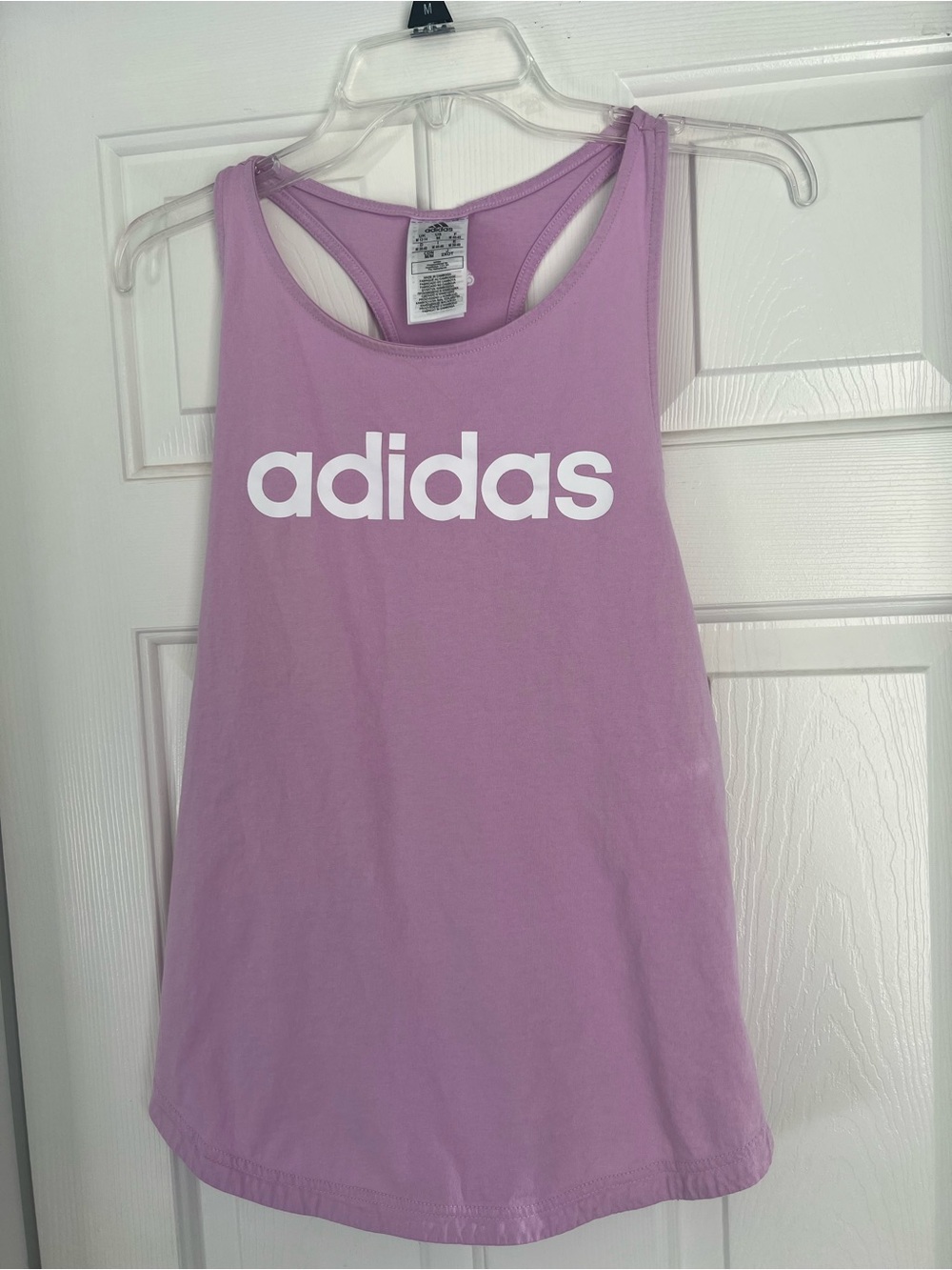 Adidas Women's Medium Lavender Purple Racerback Athletic Tank Top